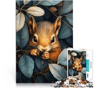 1000 Piece Adult Puzzles Squirrel In Leaves Trainieren Sie Ihr Gehirn und Ihre Hände Die Liebe zwischen Paaren stärken52x38cm