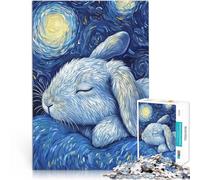 1000 Piece Adult Puzzles Starry Night Bunny Geschenke zum Suchbegriff: "Herausfordernde Spiele" Für Paare geeignet75x50cm