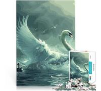 1000 Piece Adult Puzzles Swan Mythology Family Game Stress Reliever Difficult Challenge Educational Game for Birthday, Chrismas 26x38cm