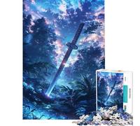 1000 Piece Adult Puzzles Sword in The Rain Help The Brain Exercise Home Decoration Educational Toy for And from 14 Years And over (38x52cm)