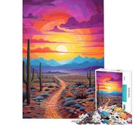 1000 Piece Adult Puzzles The Desert Road Difficult And Challenge Analysis And Logic Brain Teaser Game for And 14 Years And over (50x75cm)