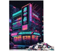 1000 Piece Adult Puzzles Tokyo neon japanese Brain Teaser Game 26x38cm Unique Home Decor and Gifts Suitable for and teenager 14 and up