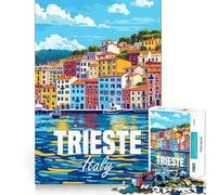 1000 Piece Adult Puzzles Trieste Italy Tight Fit Piece Logic Game Play Cozy Fun Time Birthday Fun Gift (50x75cm)