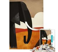 1000 Piece Adult Puzzles Wise Elefant for Educational Game Challenge Toy Educational Games A Work of Art Art Work Gifts (Size 38x52cm)