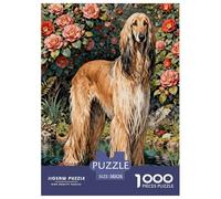 1000 Piece Afghan Hound Jigsaw Puzzle for Adults Kids - Family Fun, Educational Toys, Lakeside Flower Tree Puzzles, Home Decoration Birthday Gifts 38x26cm/1000pcs