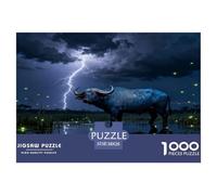1000 Piece African Buffalo Jigsaw Puzzle for Adults & Kids - Family-Friendly Brain Teaser, Swamp Jigsaws, Home Decoration Gifts 38x26cm/1000pcs