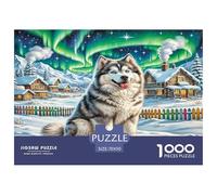 1000 Piece Alaskan Malamute Jigsaw Puzzles for Adults Educational Games Jigsaw Puzzle Home Decoration for The Whole for Women, Gifts for Men 70x50cm/1000pcs