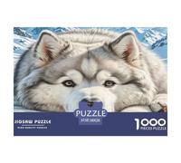 1000 Piece Alaskan Malamute Jigsaw Puzzles for Adults Family Challenge Toys Jigsaw Puzzle Home Decoration for Men Women Elders Seniors 38x26cm/1000pcs