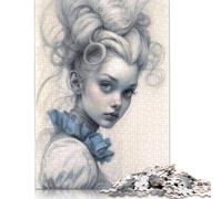 1000 Piece Alice in Wonderland Puzzle For Adults | Large Jigsaw Puzzle with Premium & Durable Wooden Block Pieces with Precise Interlocking Design 1000pcs (75x50cm)