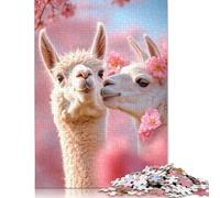 1000 Piece Alpaca Love in Bloom Adult Puzzles Wooden Puzzles Educational Stress Relief Toy Puzzle 1000pcs (75x50cm)