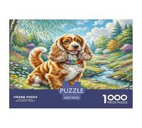 1000 Piece American Cocker Spaniel Jigsaw Puzzles for Adults Family Challenge Toys Jigsaw Puzzle Home Decoration for Men Women Elders Seniors 70x50cm/1000pcs