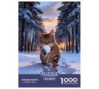 1000 Piece American Shorthair Cat Jigsaw Puzzles for Adults - Family Fun, Educational Toys, Snowball Jigsaws, Home Decoration Unique Gift 52x38cm/1000pcs