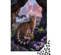 1000 Piece American Shorthair Jigsaw Puzzle for Adults Kids - Cooperative Play & Educational Activity, Volcanic Rocks Puzzles, Decoration Gifts 70x50cm/1000pcs