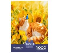 1000 Piece American Wirehair Cat Jigsaw Puzzle for Adults Kids - Family Fun, Family Happy Game, Sunflowers Puzzles, Decoration Unique Gift 70x50cm/1000pcs