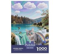1000 Piece Anatolian Jigsaw Puzzles for Adults Kids Challenging Game Educational Toy Decoration Cat Brown Bear Kingfisher Jigsaws Birthday Gifts 70x50cm/1000pcs