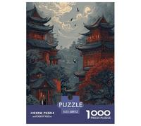 1000 Piece Ancient Chinese Architecture Jigsaw Puzzles Great Gift for Adults Educational Games Home Decors Brainteasing Chinese Style Jigsaw Puzzle for Women Men Adult 52x38cm/1000pcs