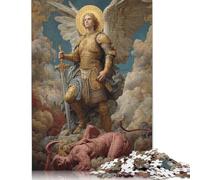 1000 Piece Angel's Triumph Over Evil Square Puzzles for Adults, Wooden Puzzles Toy Wall Decor 1000pcs (75x50cm)