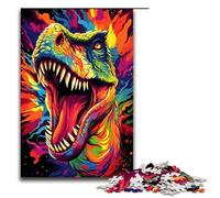 1000 Piece Angry Dinosaur Puzzles Gifts Jigsaw for Adults Christmas Wishlist with Santa Claus for Teenager Age 14 Up 75x50cm