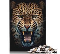 1000 Piece Angry Leopard Face Animal Creative Square Jigsaw Puzzles for Adults And Paper Puzzles Toy Intellectual Game 38x26cm/1000pcs
