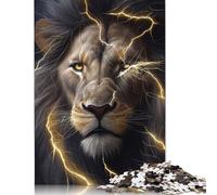 1000 Piece Angry Lion Face Animal Creative Square Jigsaw Puzzles for Adults And Wooden Puzzles Toy Intellectual Game 1000pcs (75x50cm)