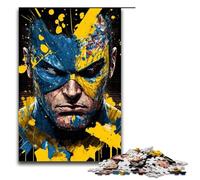 1000 Piece Angry Superhero Jigsaw for Kids Wooden Puzzles Home Art Decor (75x50cm)