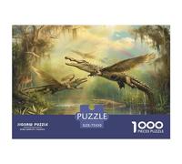 1000 Piece Animal Alligator Creative Square Jigsaw Puzzles for Adults And Wooden Puzzles Educational Game for Adult 1000pcs (75x50cm)