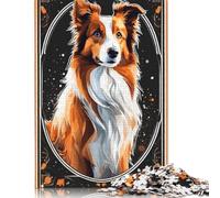 1000 Piece Animal Art Dog Jigsaw Puzzles for Adult Teenagers Wooden Puzzles Sustainable Puzzle for Adults | Games 1000pcs (75x50cm)