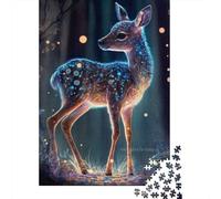 1000 Piece Animal Art Elk Jigsaw Puzzle for Adult Teenagers Paper Puzzle Christmas Eve Gifts 1000pcs (38x26cm)