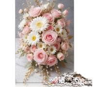 1000 Piece Animal Art Flower Jigsaw Puzzles for Adult Teenagers Wooden Puzzles For Family Fun & Game Night 1000pcs (75x50cm)