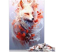 1000 Piece Animal Art Fox Jigsaw Puzzle for Adult Teenagers Wooden Puzzle Christmas Eve Gifts 1000pcs (75x50cm)