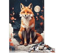 1000 Piece Animal Art Fox Jigsaw Puzzles for Adults Wood Puzzle Jigsaws for Adults 1000pcs (75x50cm)