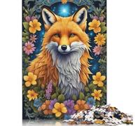 1000 Piece Animal Art Fox Jigsaw Puzzlesfor Adults Wooden Puzzle Jigsaws for Adults For Family Fun & Game Night 1000pcs (75x50cm)