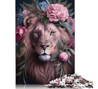 1000 Piece Animal Art Lion Jigsaw Puzzles for Adult Puzzle Jigsaws for Adults Age 14+ 1000pcs (75x50cm)