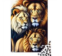 1000 Piece Animal Art Lion Jigsaw Puzzles for Adult Teenagers Paper Puzzles For Family Fun & Game Night 1000pcs (38x26cm)
