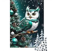 1000 Piece Animal Art Owl Jigsaw Puzzle for Adult Teenagers Paper Puzzle Christmas Eve Gifts 1000pcs (38x26cm)