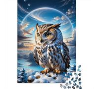 1000 Piece Animal Art Owl Jigsaw Puzzles for Adult Teenagers Paper Puzzles For Family Fun & Game Night 1000pcs (38x26cm)