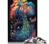 1000 Piece Animal Art Peacock Jigsaw Puzzle for Adult Teenagers Jigsaw Puzzle For Family Fun & Game Night 1000pcs (75x50cm)