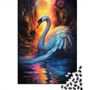 1000 Piece Animal Art Swan Puzzles For Adults Wooden Puzzles Brain Teaser Puzzles For Children 1000pcs (75x50cm)