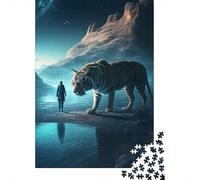 1000 Piece Animal Art Tiger Jigsaw Puzzle for Adult Teenagers Paper Learning Educational Toys 1000pcs (38x26cm)