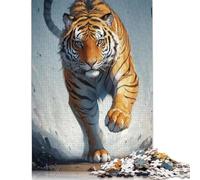 1000 Piece Animal Art Tiger Jigsaw Puzzle for Adult Teenagers Wooden Learning Educational Toys 1000pcs (75x50cm)