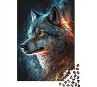 1000 Piece Animal Art Wolf Jigsaw Puzzles for Adult Teenagers Home Educational Games DIY Toys 1000pcs (38x26cm)