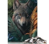1000 Piece Animal Art Wolf Jigsaw Puzzles for Adults Jigsaw Puzzles Educational Game Challenge Toy 1000pcs (75x50cm)