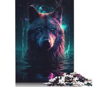 1000 Piece Animal Art Wolf Jigsaw Puzzlesfor Adults Wooden Puzzle Jigsaws for Adults For Family Fun & Game Night 1000pcs (75x50cm)