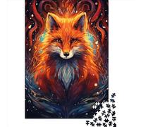 1000 Piece Animal Fox Jigsaw Puzzle for Adult Teenagers Paper Jigsaw Puzzles Educational Game Challenge Toy Birthday Gifts 1000pcs (38x26cm)