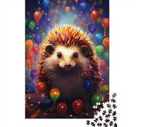 1000 Piece Animal Hedgehog Jigsaw Puzzle for Adult Teenagers Wooden Puzzle Christmas Eve Gifts 1000pcs (75x50cm)