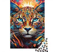 1000 Piece Animal Leopard Jigsaw Puzzles for Adult Teenagers Wooden Puzzles Sustainable Puzzle for Adults | Games 1000pcs (75x50cm)