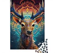 1000 Piece Animal Reindeer Jigsaw Puzzles for Adult Puzzle Jigsaws for Adults Age 14+ 1000pcs (38x26cm)