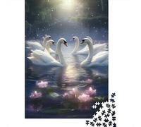 1000 Piece Animal White Swan Jigsaw Puzzles for Adults Puzzle Adult Jigsaw Puzzle Home Decoration Puzzle Toys 1000pcs (38x26cm)