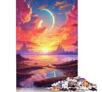 1000 Piece Anime Art Landscape Jigsaw Puzzle for Adult Teenagers Paper Puzzle Christmas Eve Gifts 1000pcs (75x50cm)