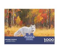 1000 Piece Arctic Fox Jigsaw Puzzles for Adults Challenge High Difficulty Game Home Decoration Educational Games Puzzles Birthday Gifts 38x26cm/1000pcs